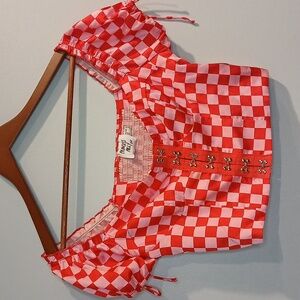 PRINCESS POLLY, size 8, red and pink color.